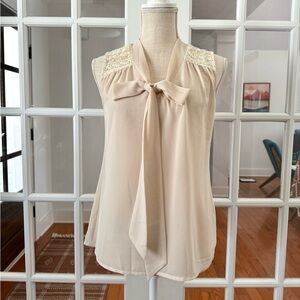 Comme Toi | ModCloth Semi-Sheer Tie Neck Top